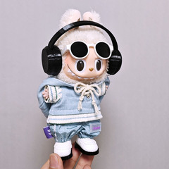 ベビー服のみ】labubu ベビー服 ライトデニム フェイクツーピース パーカー パンツスーツ labubu 1、2、3世代服