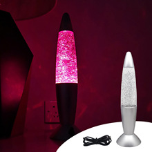 13寸葱灯LED装饰七彩变色灯USB火箭灯glitter lamp装饰灯家居台灯