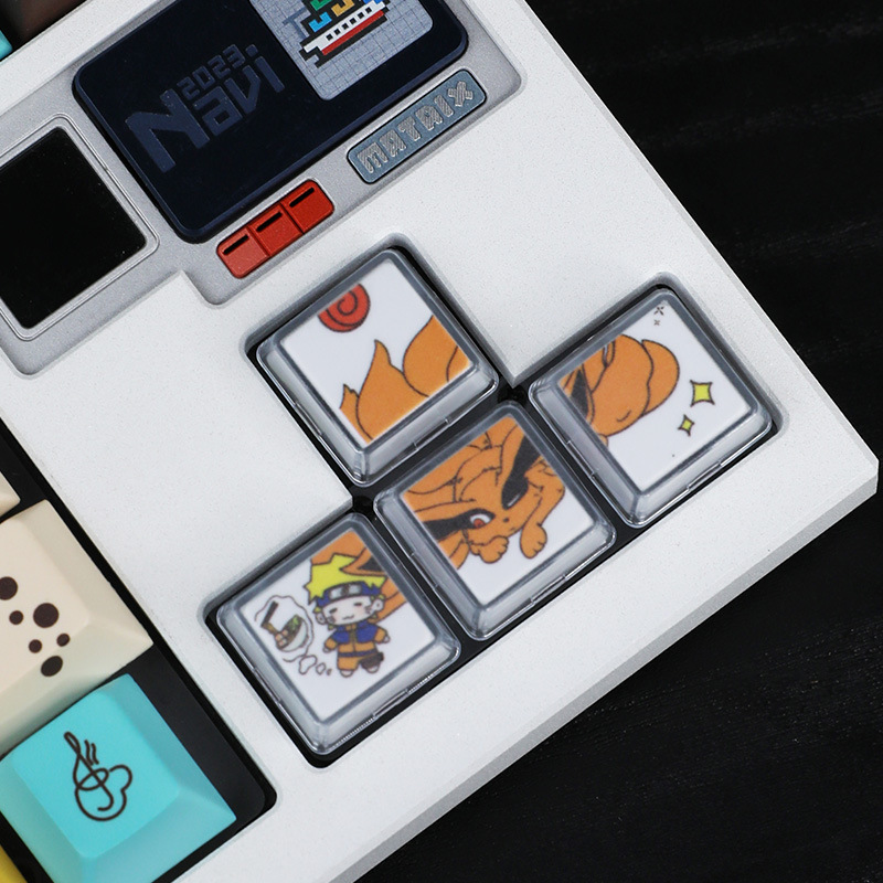 Naruto takes a short break, personalized three-dimensional mechanical keycaps, direction keys, up, down, left, and right cartoon two-dimensional cross keycaps
