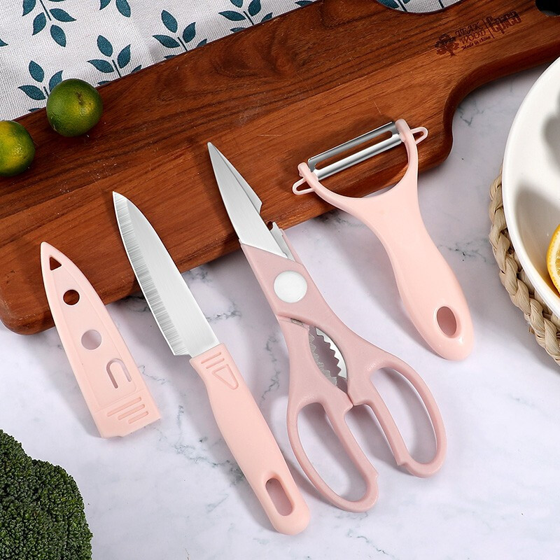 Cuchillo de fruta portátil de regalos cuchillo de frutas de acero inoxidable cuchillo de casco cuchillo de pelo plegable para bebés