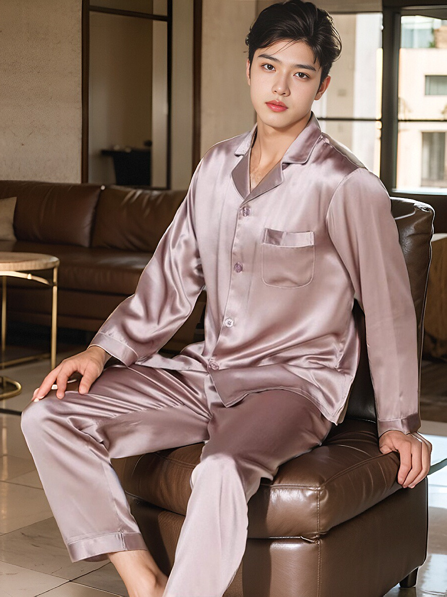 가죽 보라색 긴 소매 바지 19mm