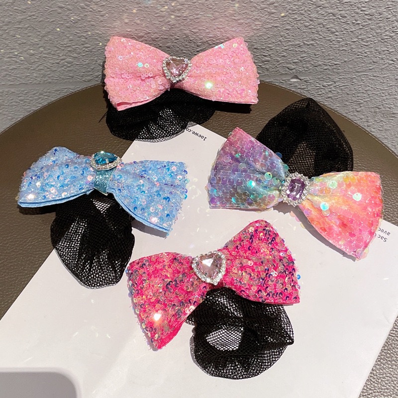 Clip de resorte para niños arco rosa clip de cabello para niñas bailar disco de cabello artefacto bola bolsillo de cabello accesorios para el cabello