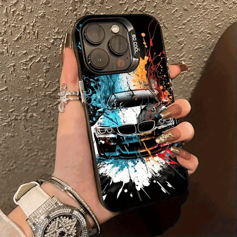 Puzzle Sports Car Ferrari Bmw Iphone16 Mobile Phone Case Imd Vitality Case Apple 13/14 Hard 15P Anti-Fall X
