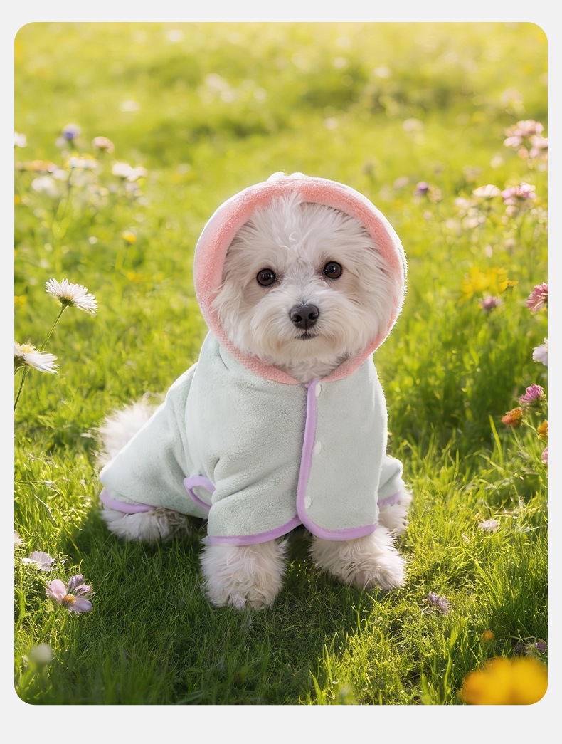 Albornoz para perros con orejas de conejo de forro polar_voghion.com