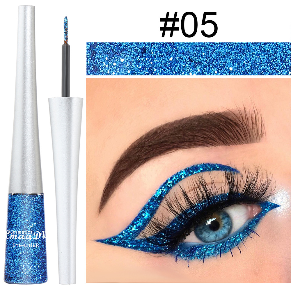 New Style 16-color Colorful Sequins Shiny Glitter Powder Liquid Eyeliner display picture 9