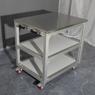 Aluminum Alloy Operating Table Aluminum Profile Wheeled Cart Electronics Factory Maintenance Laboratory Anti-Static Mobile Workbench