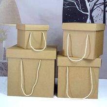 牛皮盒正方形大号礼物包装盒玩具零食篮球朋友情人节礼品盒空盒子