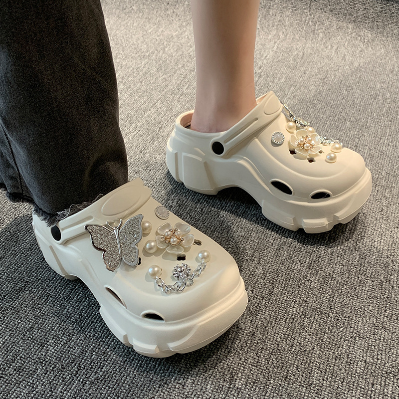 【可拆卸】足弓支撑夏季小清新eva厚底外穿减龄百搭防滑洞洞鞋女|undefined