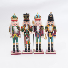 跨境木质胡桃夹子 圣诞装饰品胡桃兵玩具工艺品礼物商场家居摆件