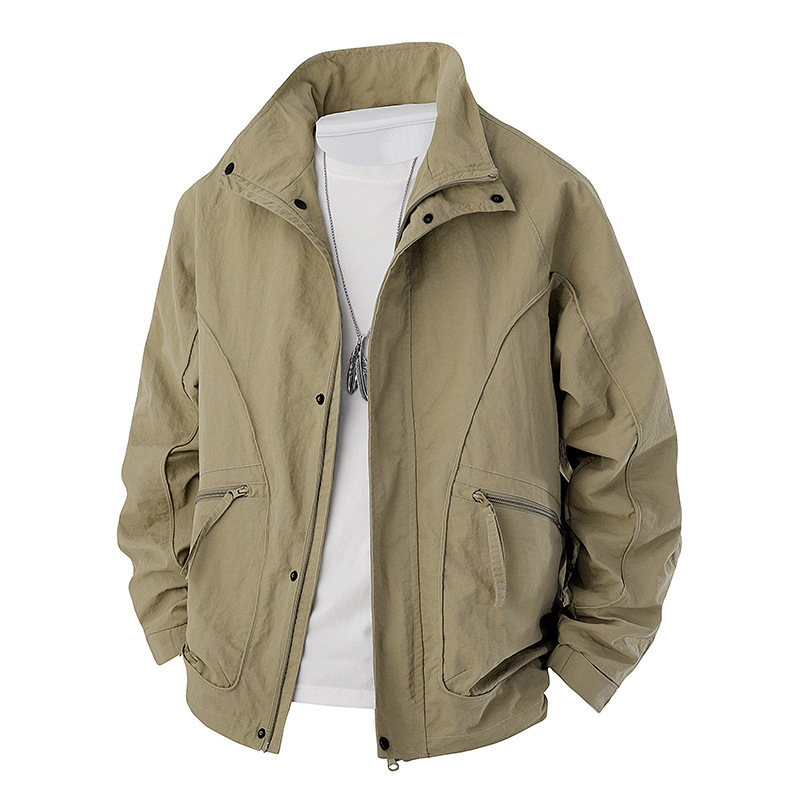 Cross-Border 2026 Spring and Autumn New Men's Fashion Stand-Collar Jacket Trendy Brand Top Versatile Casual Wear Dropshipping