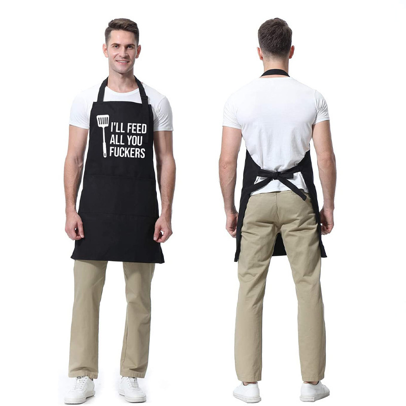 Delantal transfronterizo Halter hornear barbacoa chef restaurante ropa de trabajo cocina delantal del hogar entrega de una sola pieza envío gratuito