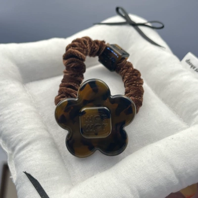 Saç üçün rezinlər | Rope - medium-flower-amber