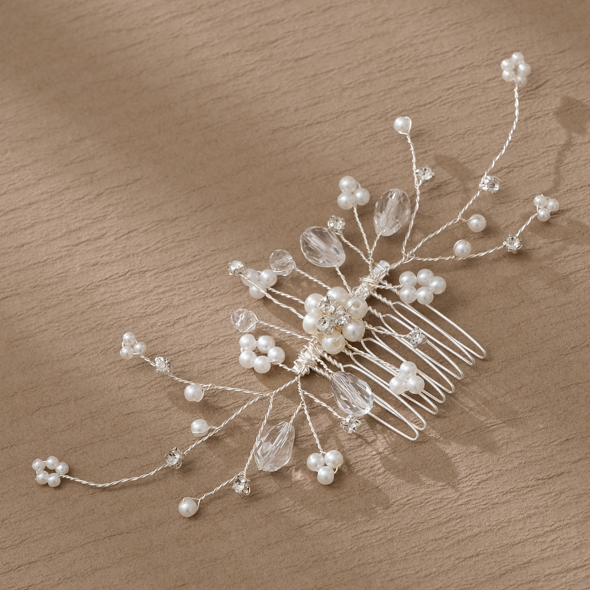Banquet Occasion Copper Material Women's Retro Flower Copper Inlay Rhinestones Insert Comb
