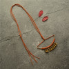 Retro ethnic accessories, pendant, necklace, sweater, ethnic style, new collection, cotton and linen