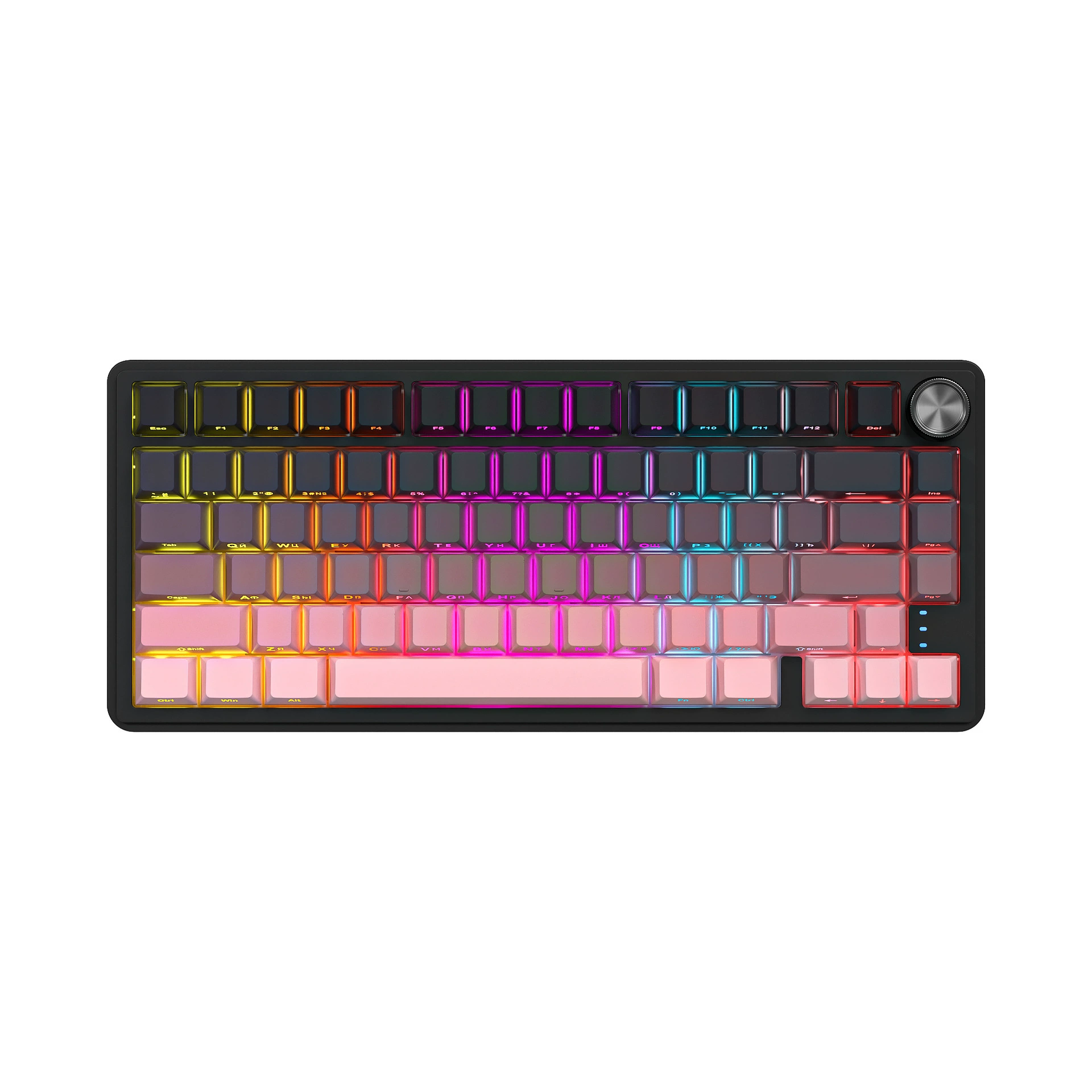 Mechanical Keyboard RX75, wireless three-mode, PBT keycaps & RGB (80-key compact)