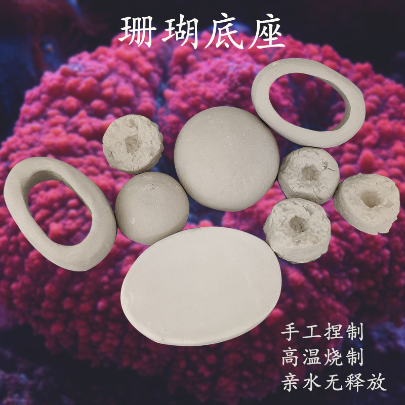 Button Base Broken Branch T-Shaped Tray Sps Seawater Coral Rack Breeding Ceramic Base Figure-Eight Brain Soft Body