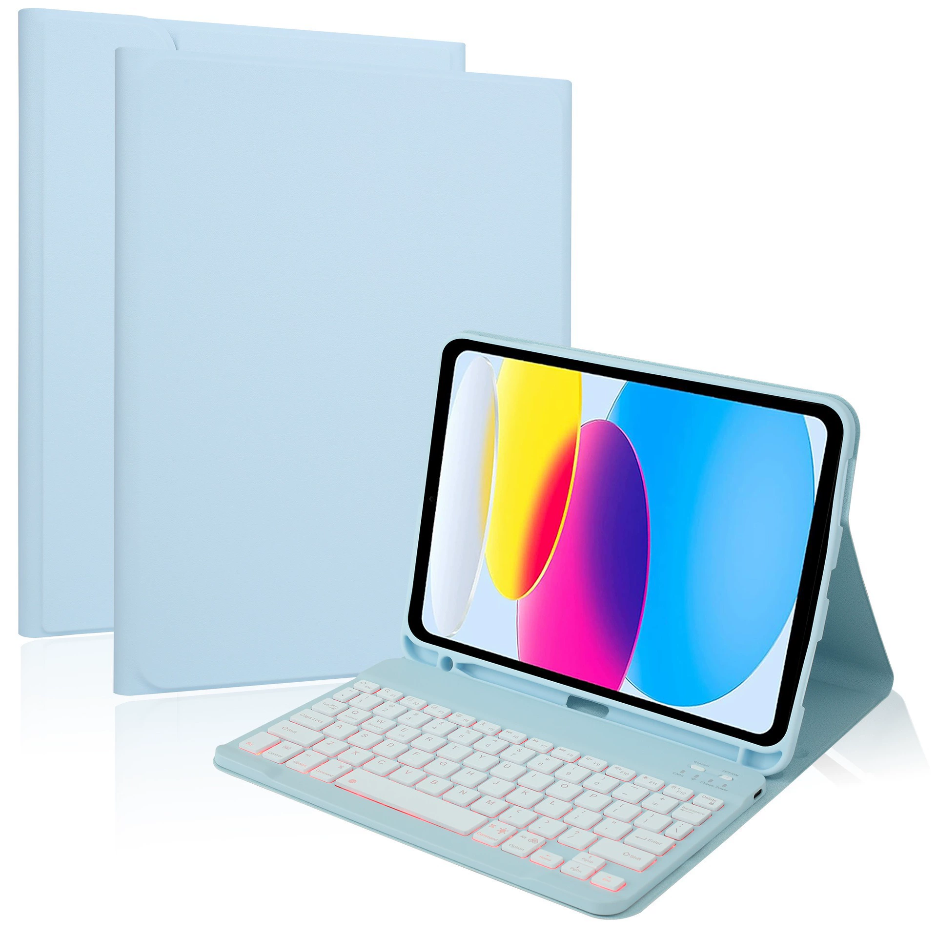 Совместимо с M4 Apple iPad 10.9 цветной подсветкой клавиатура Bluetooth A16 защитный чехол для планшета 7 поколения оптовая