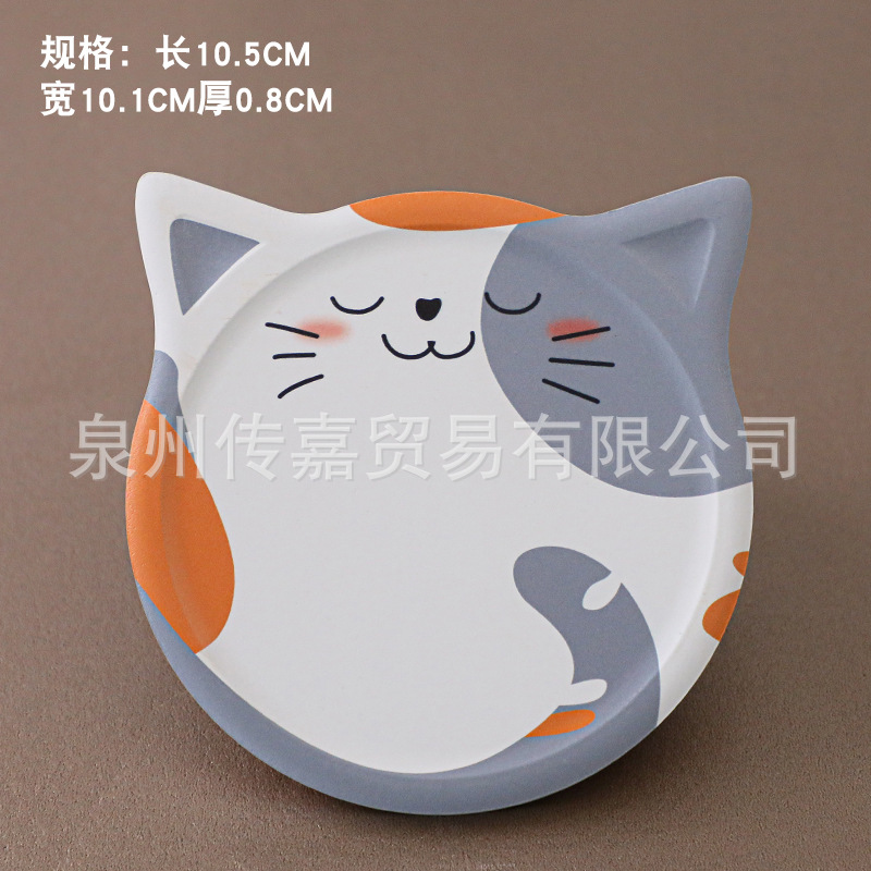 Cerámica posavasos gato creativo montaña corcho absorbente montaña lindo mascota de dibujos animados creativo regalo logotipo personalizado impresión