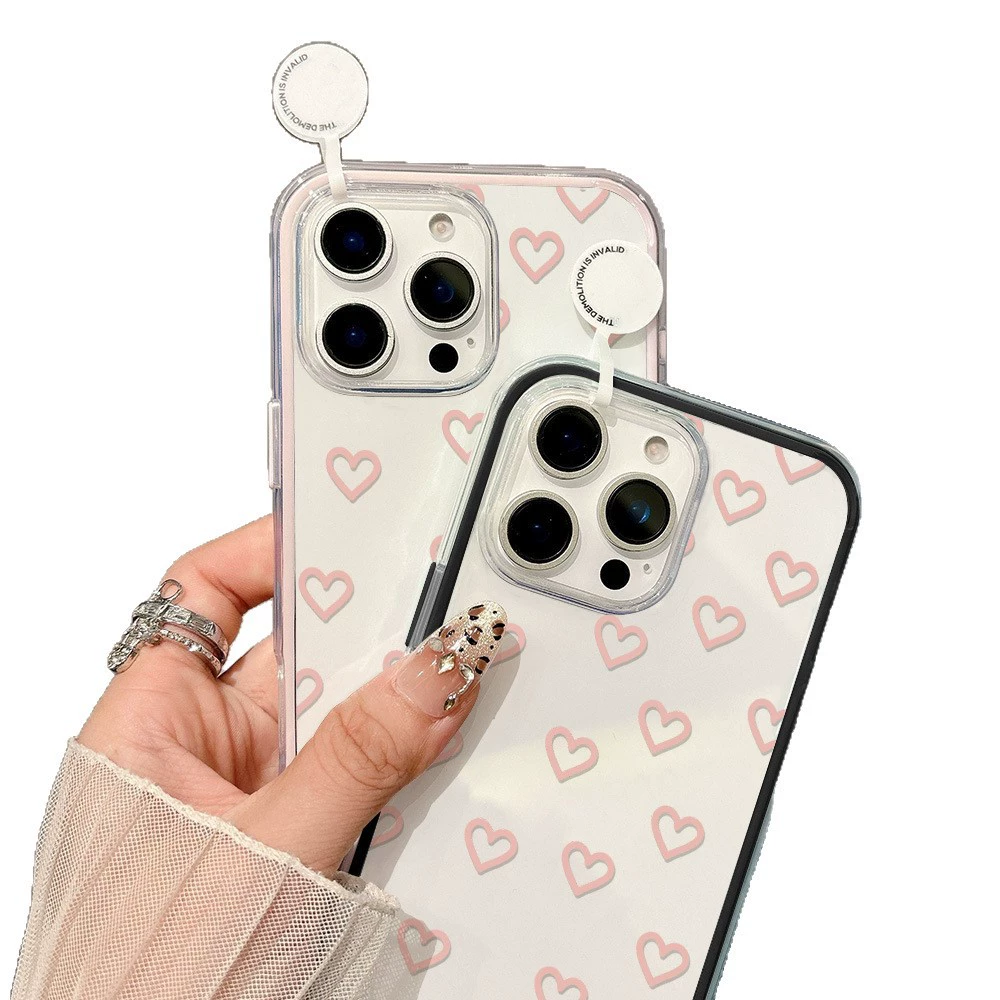 Compatible fuchsia mobile phone, protective case, iphone, 15, simple and elegant design
