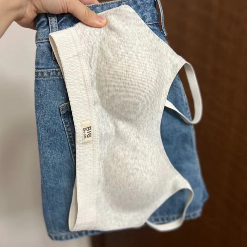 OB018 Little Red Riding Book Same Style Jelly Strip Thread BIG Dream Letter Fashionable Korean Bra Casual Sports Underwear