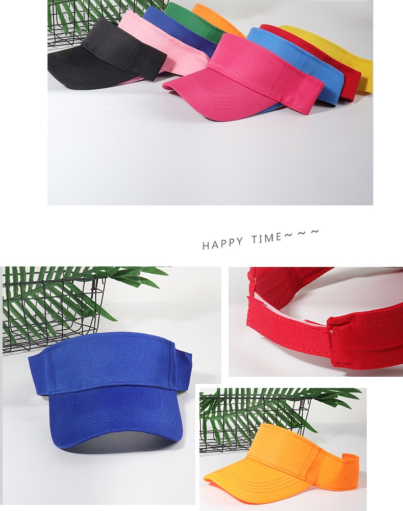 Unisex Solid color light plate empty top cap sunblock shade casual dopamine-color fashion trend men's and women's baseball caps_voghion.com