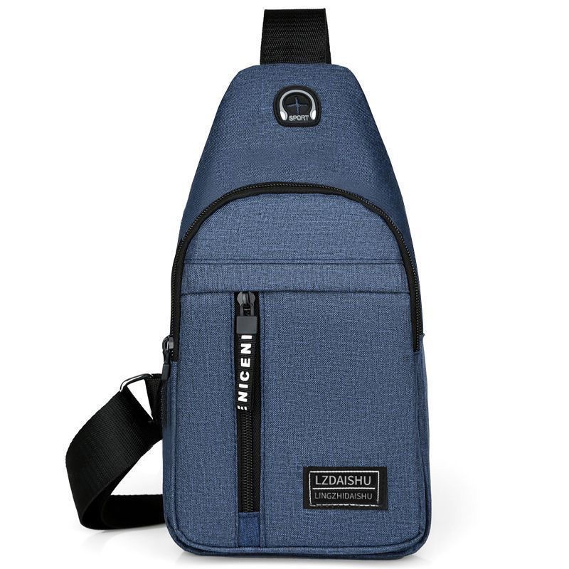 Bolso de pecho para hombre 2023 nueva mochila pequeña bolsa de hombro de moda bolsa de mensajero de deportes bolsa de hombro de tela Oxford de color sólido casual