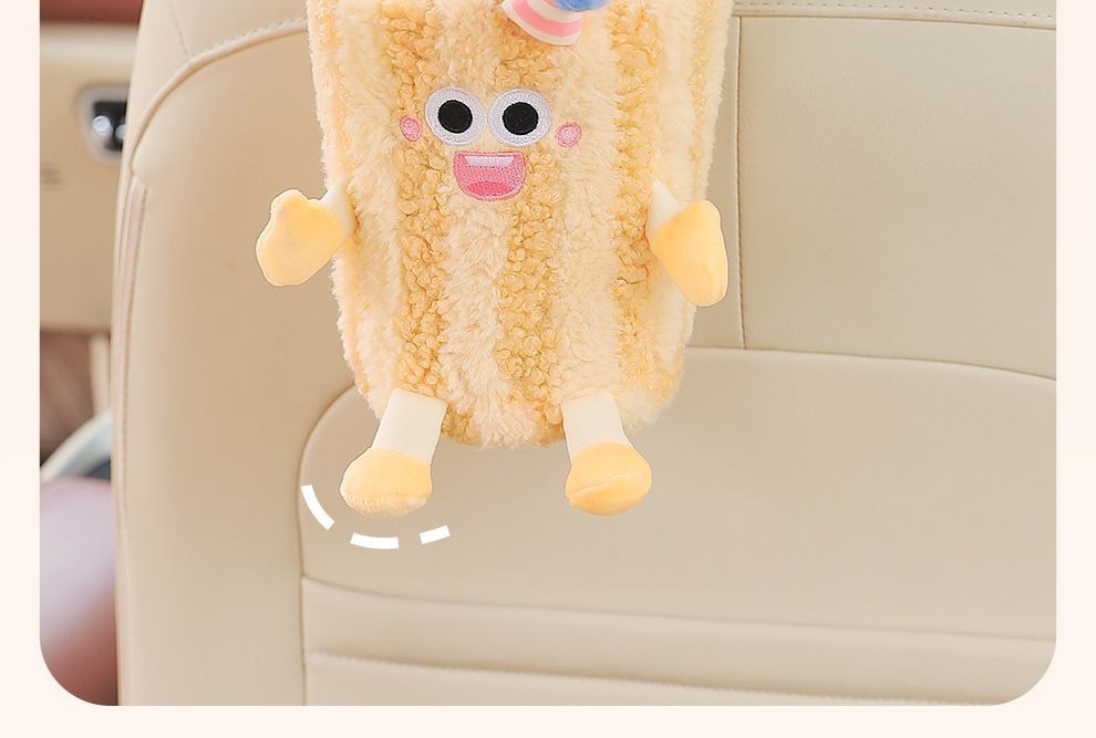 Car Tissue Box Car Seat Back Hanging Tissue Pumping In-car Rear Drawer Box Cute Decoration Supplies In-car