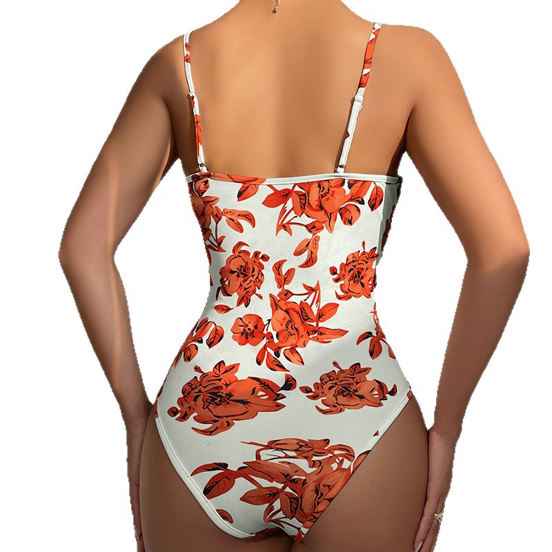 Estilo explosivo transfronterizo, tirantes de mujer, estampado de una pieza, nuevas mujeres europeas y americanas, ropa interior de una pieza sexy de verano de Amazon