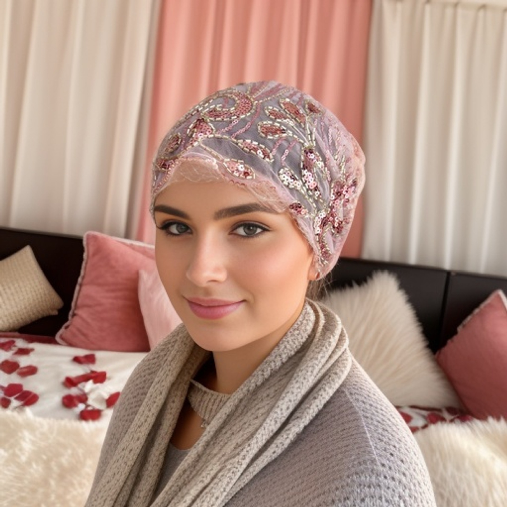 fashionable lace hat