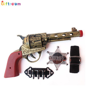 Halloween Props Samurai Costume Props Small Silver Cowboy Gun Children's Weapon Toy Western Cowboy Weapon