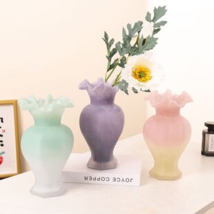 Ink Rain Cloud Smoke Colored Glass Pomegranate Vase Internet Celebrity Ins Style European Style High Color Value Living Room Hydroponic Decorative Ornaments