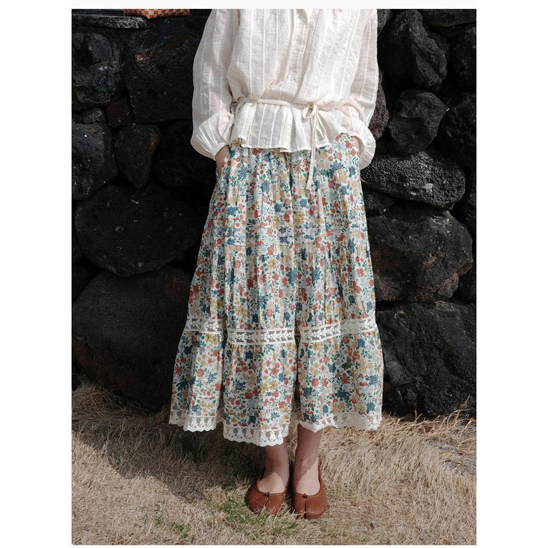 Baishuo Workshop "See You Again, Berli" 26Ss Early Spring New Lace Trim Cake Skirt A-Line Skirt Baishuo Workshop "See You Again, Berli" 26Ss Early Spring New Lace Trim Cake Skirt A-Line Skirt