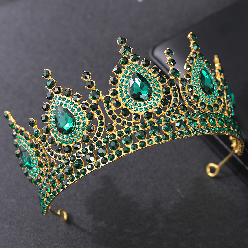 Elegant Bridal Streetwear Women's Crown Alloy Plating Artificial Crystal Rhinestones Crown display picture 4
