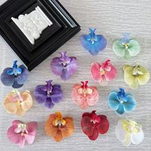 3D打印胶片仿真单朵蝴蝶兰花头胸花喜糖盒装饰花簪花头饰发夹假花