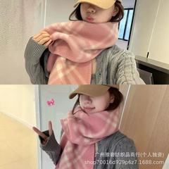 高品质全智贤同款黑色经典格纹围巾男女冬季韩版围脖披肩长款保暖
