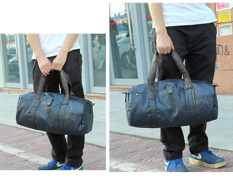 Handheld Cylinder Casual Travel Bag in Brown