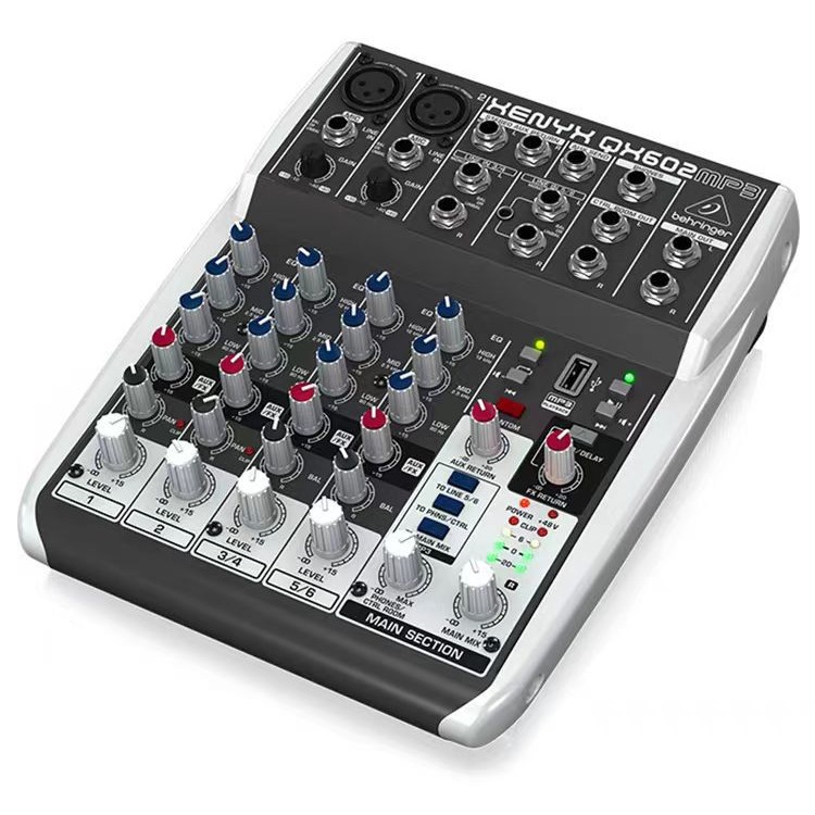 BEHRINGER/百灵达 QX602MP3调音台家用 迷你混响蓝牙手机直播专用