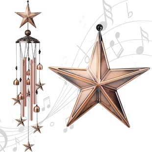 Outdoor courtyard garden decorative music wind chime metal stars memorial wind chime pendant holiday gift manufacturers