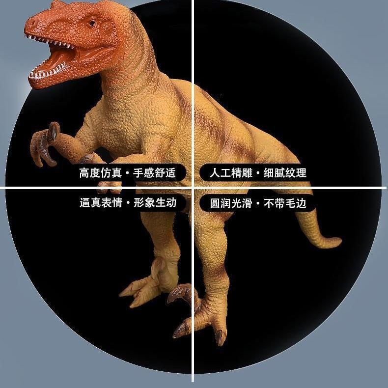 恐龙玩具塑胶软儿童套装动物霸王龙软胶小号可发声男孩直销直发|undefined