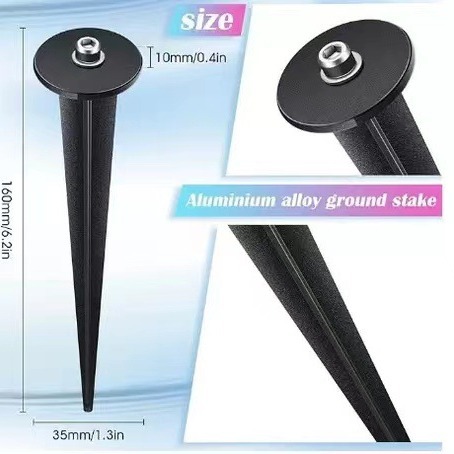 Al Aire Libre árbol Luz Jardín enchufe tierra Luz de inundación soporte tierra enchufe varilla solar barro varilla enchufe accesorios fábrica al por mayor