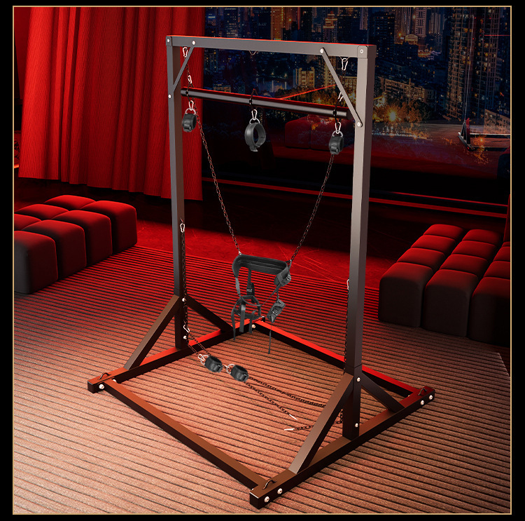 Jiuai SM Bondage Restraint Set with Handcuffs, Foot Cuffs and Neck Cuffs in Black Metal — detail image 31