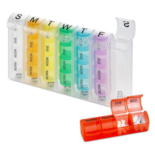 Spring 28 Grids Seven Days Plastic Pill Box