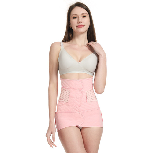 4-piece postpartum spring and summer breathable thin cesarean section special postpartum repair waist set for pregnant women