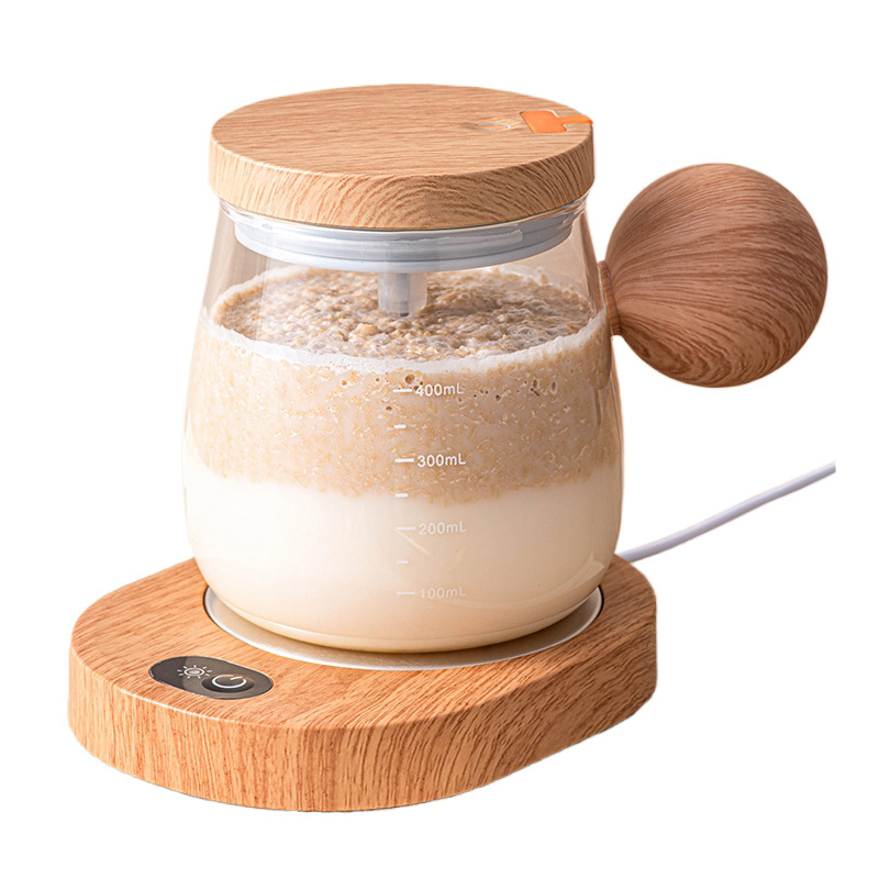 Taza de mezcla transfronteriza totalmente automática 2024 nueva taza de vidrio eléctrica agitada de oficina recargable taza de café al por mayor