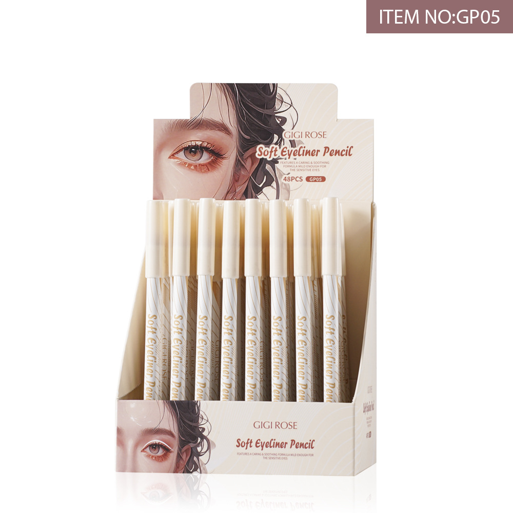 GIGIROSE's white eyeliner pen, a horizontal pencil, brightens the eyes, is water-resistant and sweat-resistant, and does not easily smudge. It is an artistic line sculpture undefined