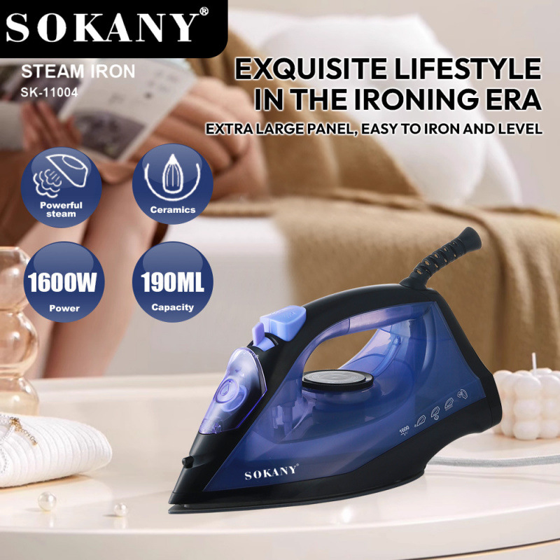 Cross-border household 1600W electric iron, household steam iron, 190ML capacity, corded iron, model SK-11004