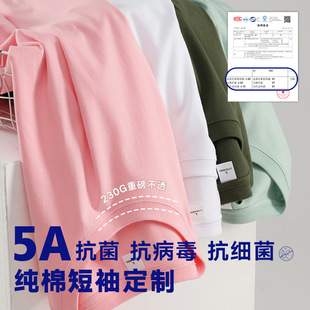 Pure Cotton T-Shirt Customized Graduation Class Clothes DIY Printing Summer Short-sleeved Work Clothes Customized Round Neck Advertising Shirt Printing logo