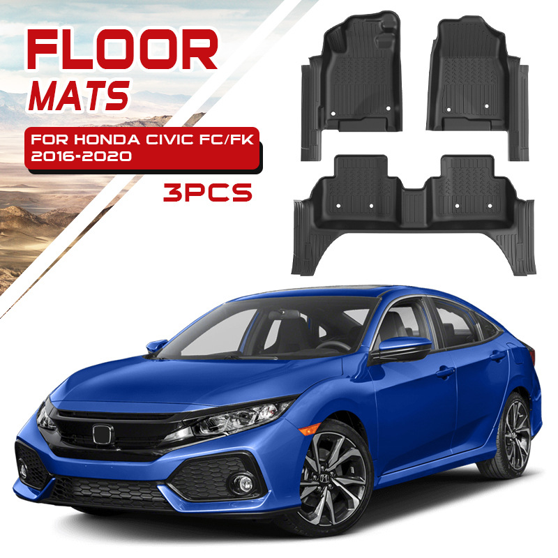 Para el Honda Civic Civic TypeR Tpe Floor Mats tapetes impermeables tapetes especiales