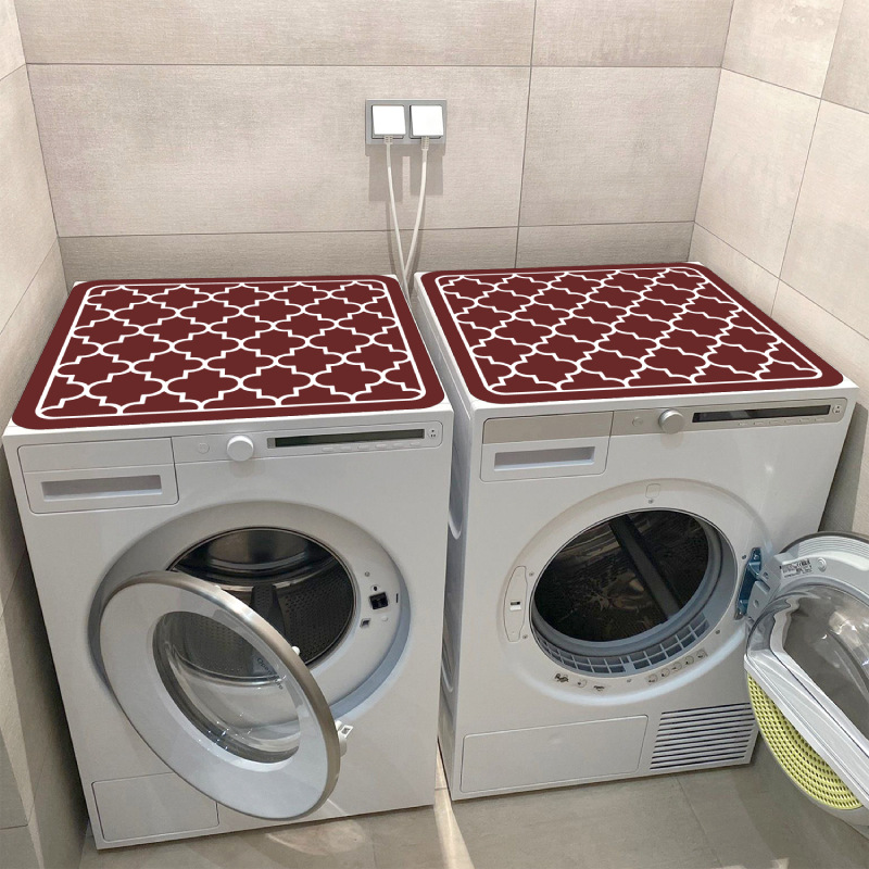 Cross-border drum washing machine dust mat household bathroom diatom mud style absorbent floor mat refrigerator absorbent non-slip mat_voghion.com