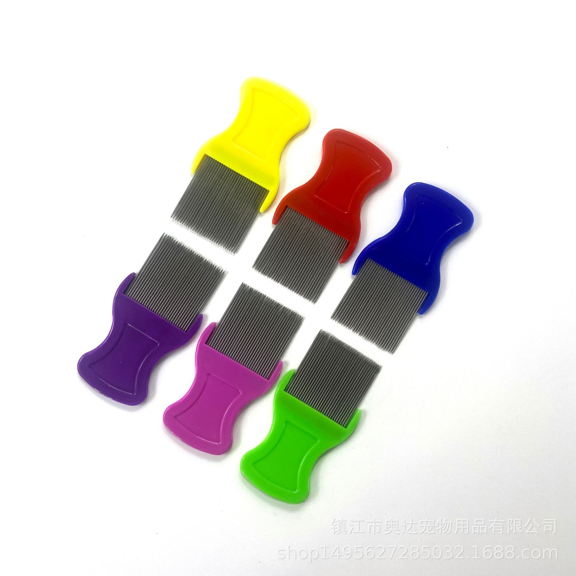 Directo de fábrica suministros Para Mascotas larga aguja de eliminación de piojos aguja peine gato y perro de limpieza de acero inoxidable peine de pulgas peine para mascotas